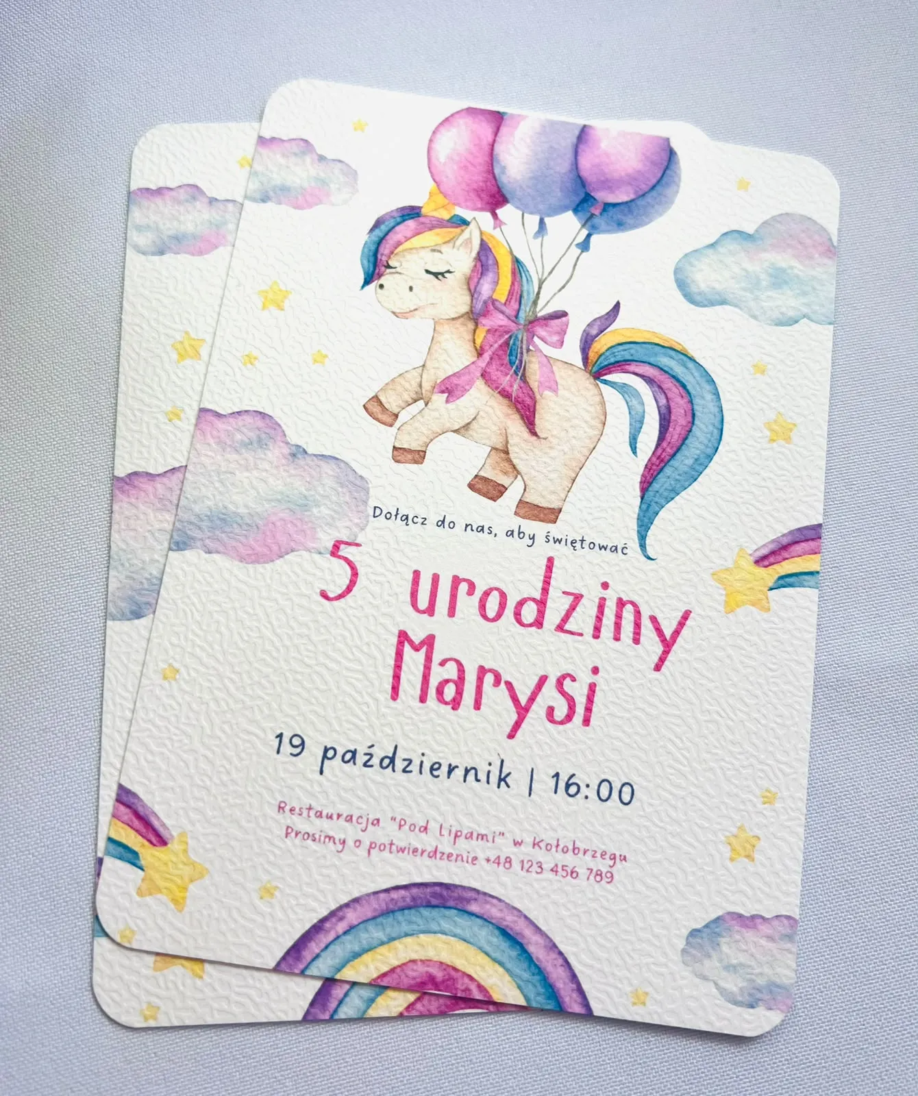 Zaproszenie na urodziny i rocznice — przykład 15