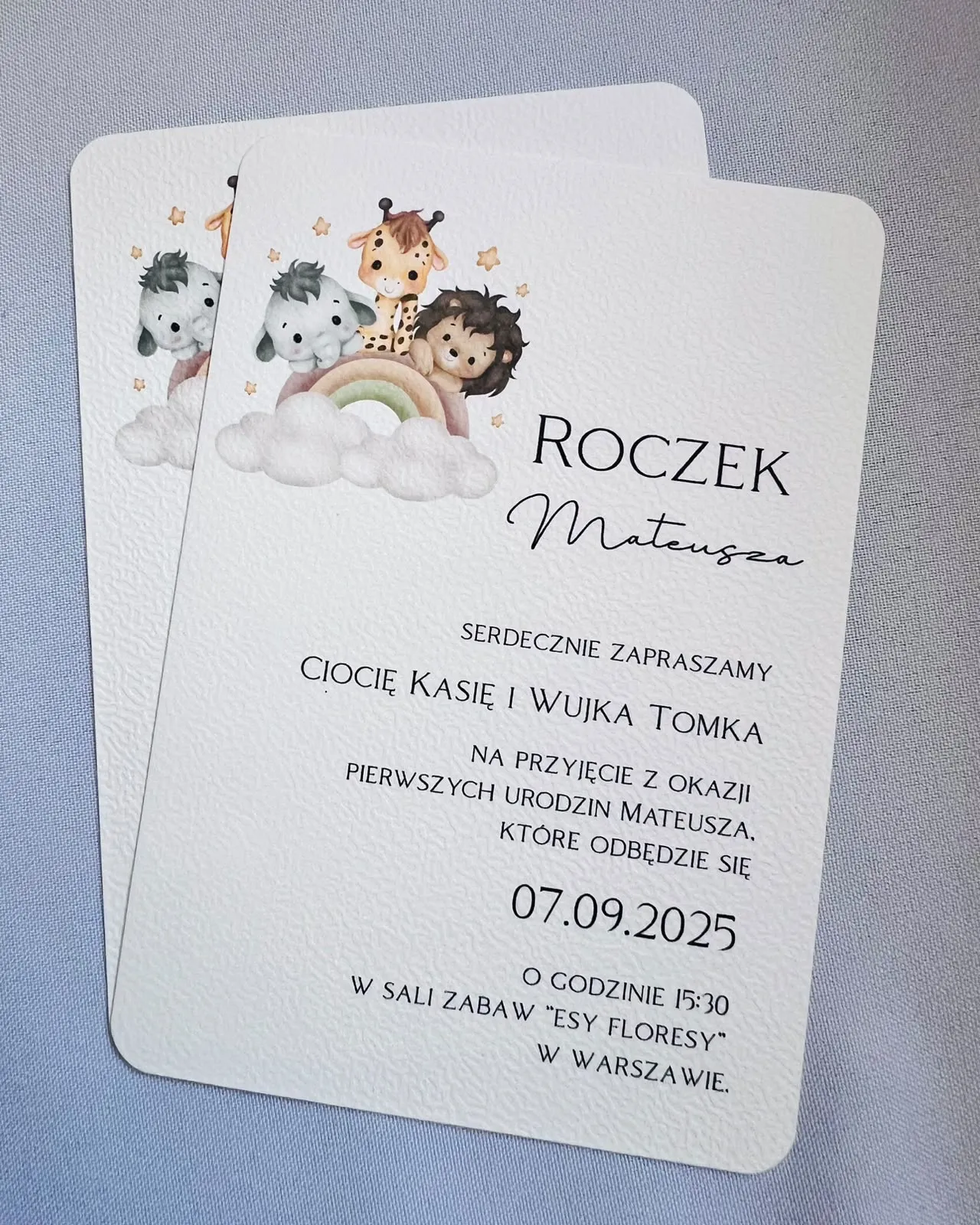 Zaproszenie na urodziny i rocznice — przykład 4